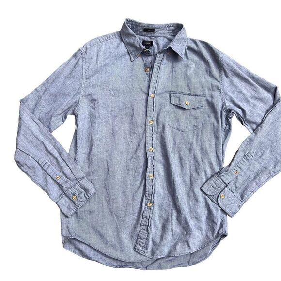 J.CREW Men’s Slim Long Sleeve Button Up Shirt Size Large - Picture 1 of 7